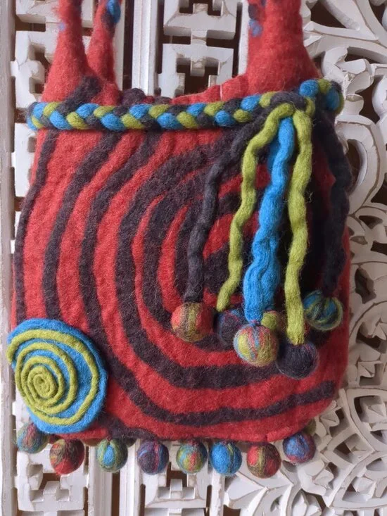 Rising Tide Handmade Felted Purse - Picture 2 of 16